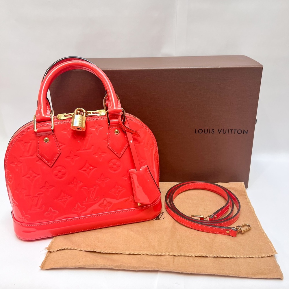 Louis Vuitton Red Vernis Alma PM Satchel